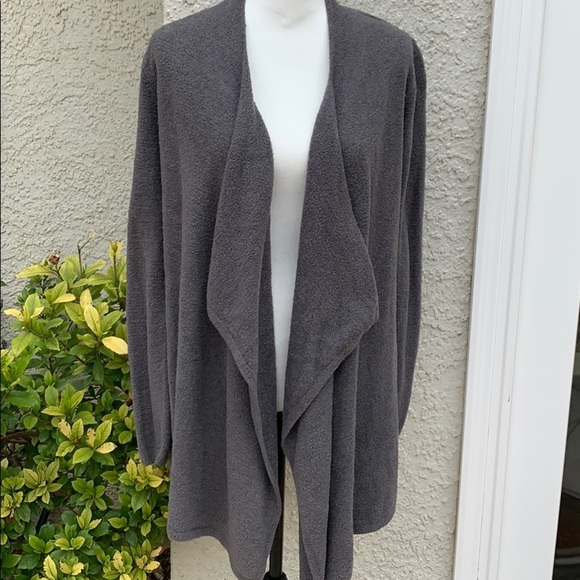 Barefoot Dreams Bamboo Chic Lite Grey Cardigan S/M - Picture 2 of 7